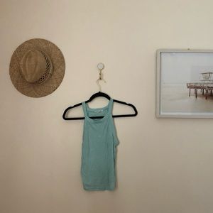 Teal Ribber Halter Top